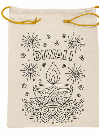 DIY Colouring Diwali Potli Bag