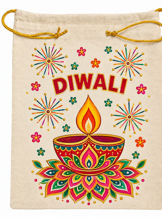 DIY Colouring Diwali Potli Bag
