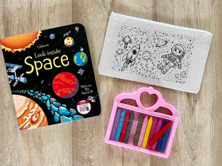 DIY Colouring Little Astronaut Pouch Little Canvas