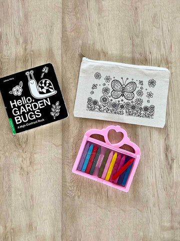 DIY Colouring Little Butterfly Pouch