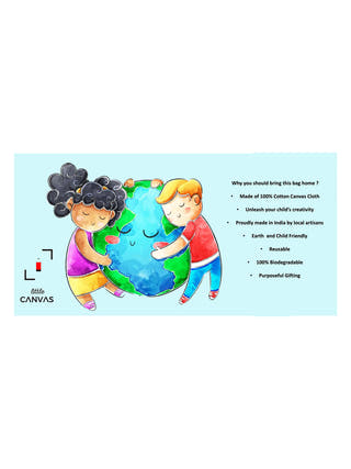 DIY Colouring Little Dinosaur Tote Bag Little Canvas