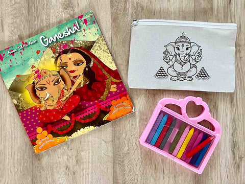 DIY Colouring Lord Ganesha Pouch