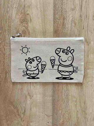 DIY Colouring Peppa Pig Pouch Little Canvas
