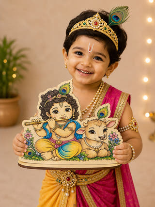DIY Colouring Wooden Bal Krishna Activity Kit