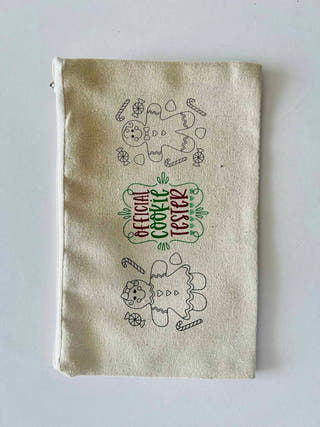 Diy Colouring Christmas Cookie Tester Pouch Little Canvas 