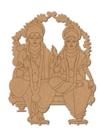 DIY Colouring Wooden Lord Ram And Sita Activity Kit