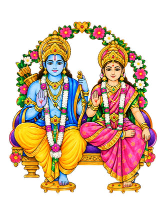 DIY Colouring Wooden Lord Ram And Sita Activity Kit