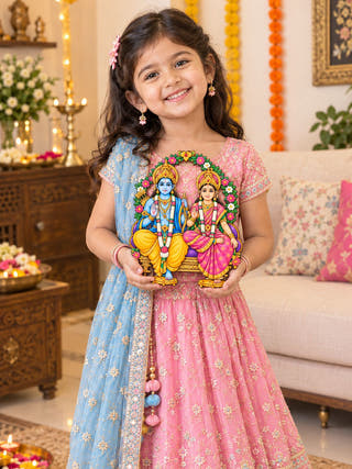 DIY Colouring Wooden Lord Ram And Sita Activity Kit