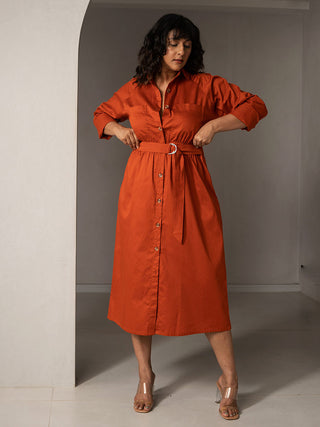 Terra Trench Dress Orange Why So Blue