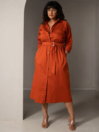 Terra Trench Dress Orange Why So Blue