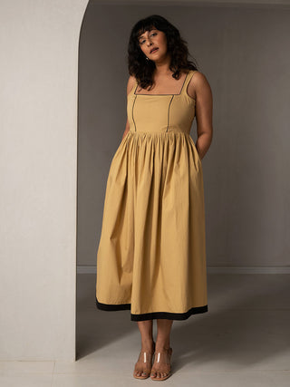 Dune Day Dress Ochre Why So Blue