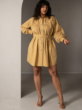 Dune Shirt Dress Ochre Why So Blue