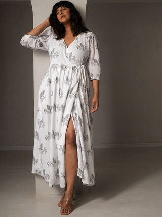 Avis Wrap Dress White Why So Blue