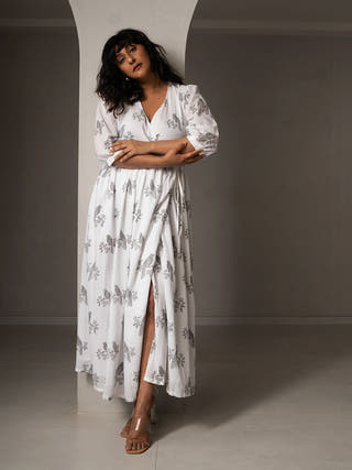 Avis Wrap Dress White Why So Blue