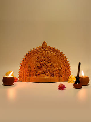 Goddess Durga Family Little Idol Combo Pack Puja Kit