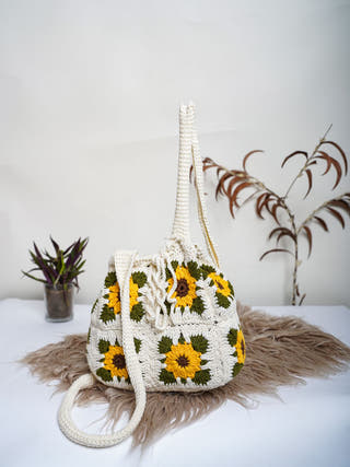 Crochet Sunflower Bagpack