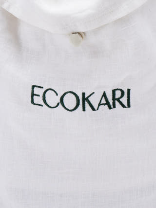 Linen Yoga Mat Bag Off White ECOKARI