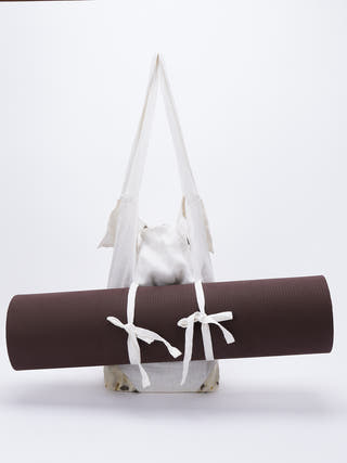 Linen Yoga Mat Bag Off White ECOKARI