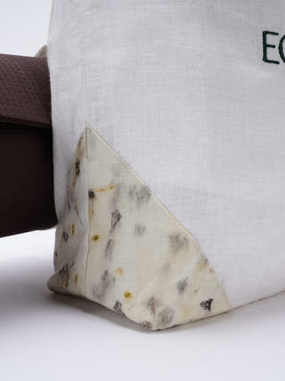 Linen Yoga Mat Bag Off White ECOKARI