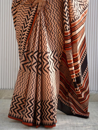 Aakriti Bagru HBP Cotton Saree
