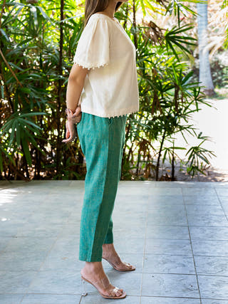 Green Ankle Pants MORALFIBRE