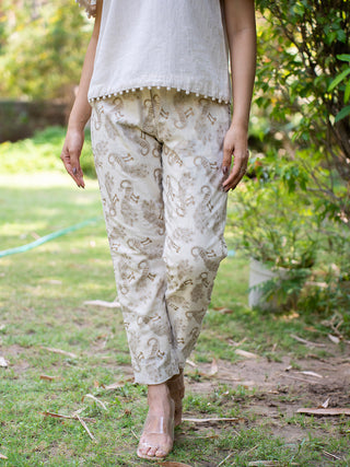 Golden Peacock Ankle Pants MORALFIBRE