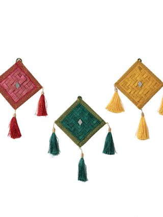 Patang Handcrafted Natural Bamboo Hanging - Set of 3