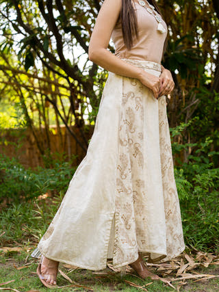 Kora And Golden Peacock Kali Skirt MORALFIBRE