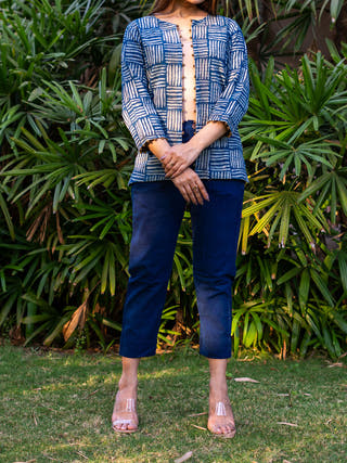 Mango Design Handblock Print Jacket MORALFIBRE