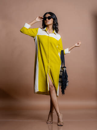Zafira Kala Cotton Shirt Dress