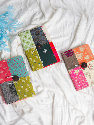 Handmade Paper Diary with Buttoned Closure | Soothing Prints Ecokari