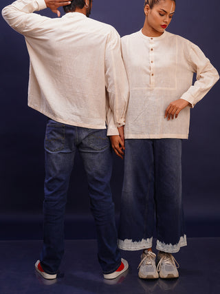 Unisex Kala Cotton Handloom Tote Shirt Inkriti