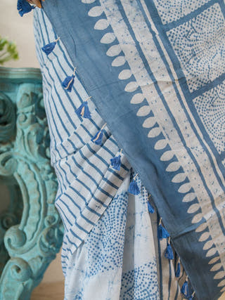 Neelakshi Saree | Batik Print Handloom Cotton Saree