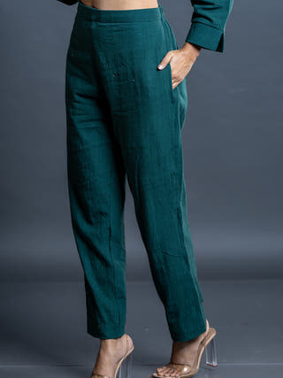 Teal Horizon Handwoven Kala Cotton Co-ord Set