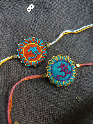 Aum Mandala Rakhi - Set of 2