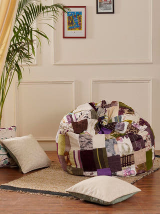 Purple Accent Beanbag Cover