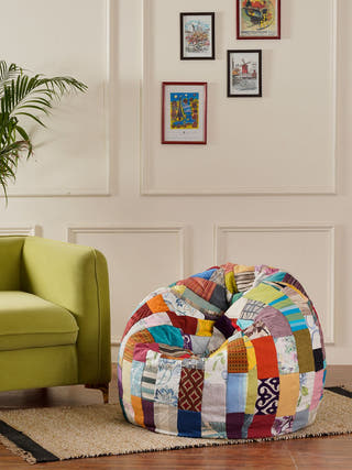 Colorful Patchwork Beanbag