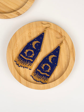 Handmade Celestial Beadwork Earring Pusha Bead Work