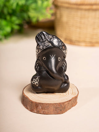 Fulzadi Handcrfated Bidri Ganesh Idol Bidriwala