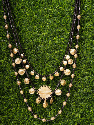Dhokra Jewellery Necklace Black and Gold Anwesha