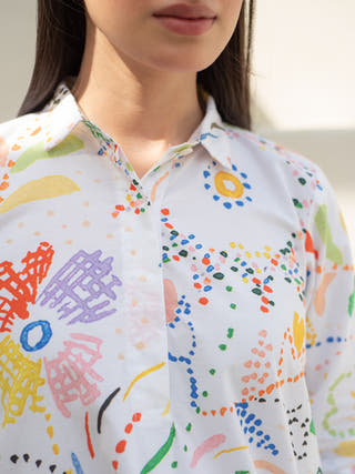 Intricate Print Tunic with Pant