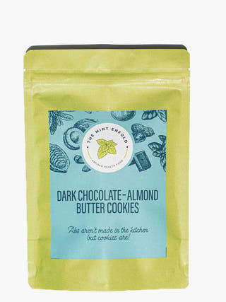 Dark Chocolate Almond Butter Cookies Pack of 6 The Mint Enfold