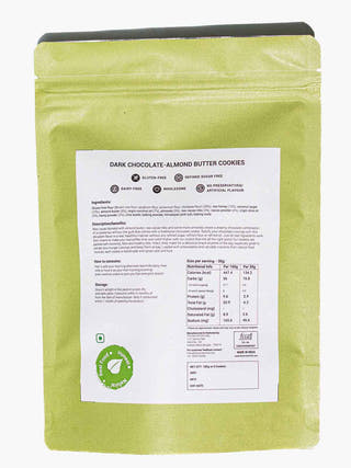 Dark Chocolate Almond Butter Cookies Pack of 6 The Mint Enfold