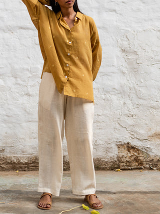 Core Shirt in Marigold Mustard with N.