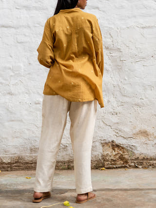 Core Shirt in Marigold Mustard with N.