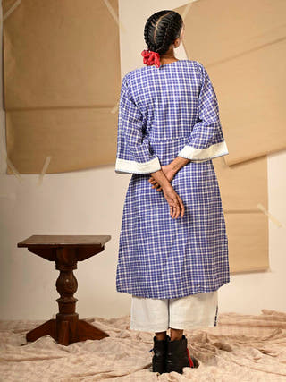 Blue Tunic Pants Set Prathaa