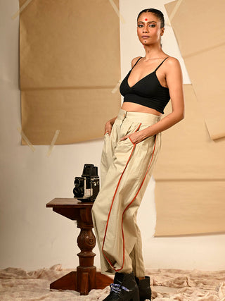 Taana Baana Flared Pants Beige Prathaa