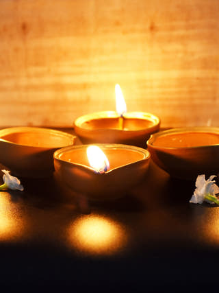 Heart Shape Diya Diwali Special - Set of 12