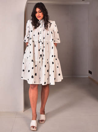 Dottie Button Down Dress WhySoBlue Black