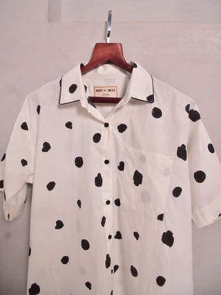 Dottie Genderless Shirt WhySoBlue Black